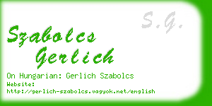szabolcs gerlich business card